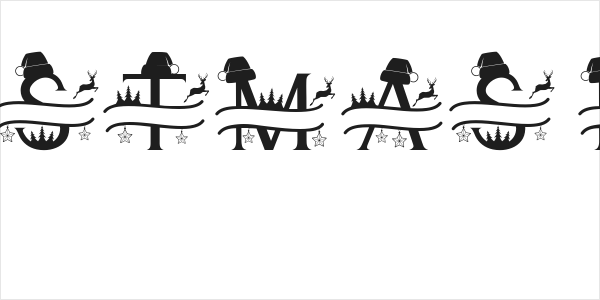 Cute Christmas Monogram Logo