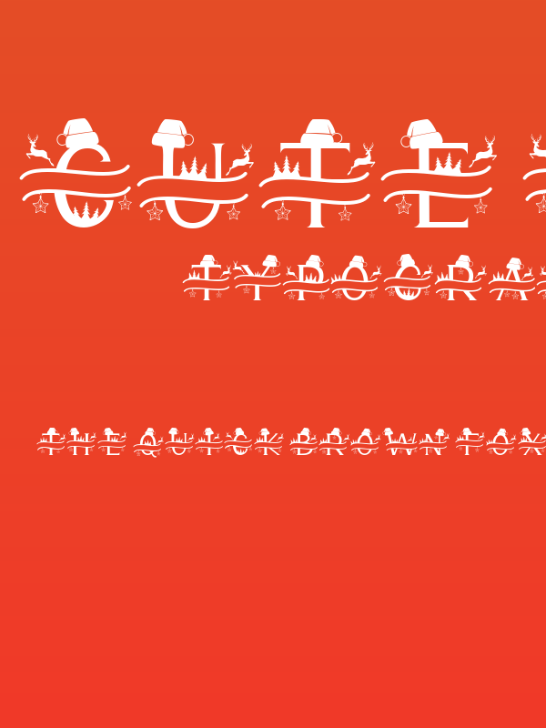 Cute Christmas Monogram Poster