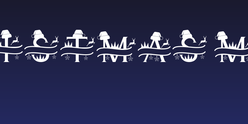 Cute Christmas Monogram Social Header