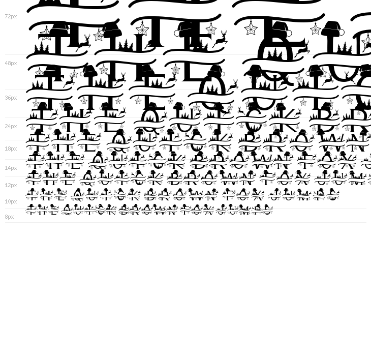 Cute Christmas Monogram Waterfall