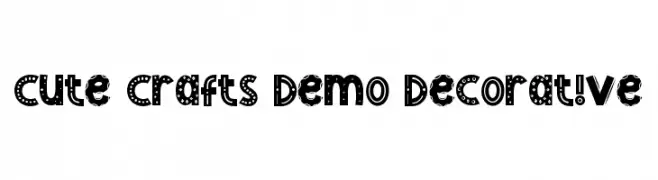 Cute Crafts Demo Decorative  Frei Schriftart Herunterladen