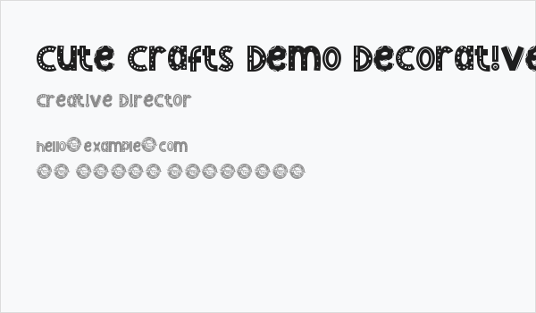 Cute Crafts Demo Decorative Business Card