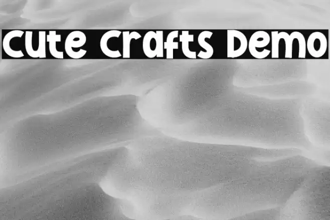 Cute Crafts Demo Font examples