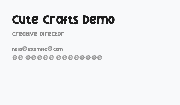 Cute Crafts Demo Business Card