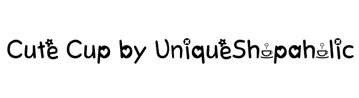 Cute Cup by UniqueShopaholic Font