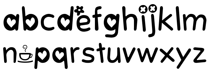 Cute Cup by UniqueShopaholic Font LOWERCASE