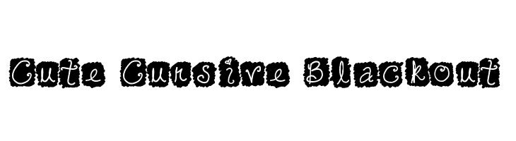 Cute Cursive Blackout  免费字体下载