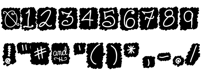 Cute Cursive Blackout Font OTHER CHARS