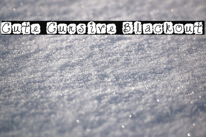 Cute Cursive Blackout Example 1