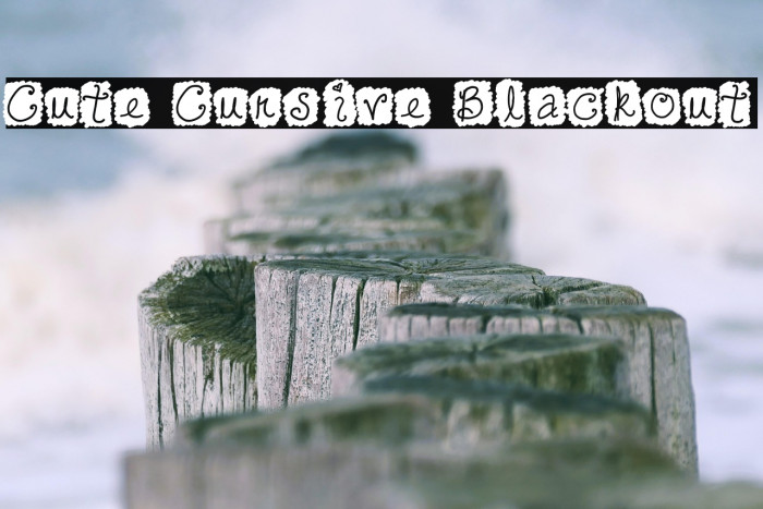 Cute Cursive Blackout Example 2