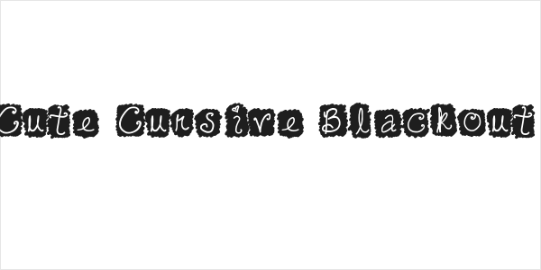 Cute Cursive Blackout Logo