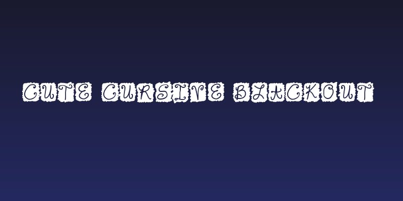Cute Cursive Blackout Social Header