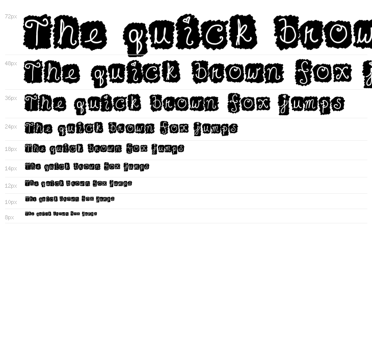 Cute Cursive Blackout Waterfall