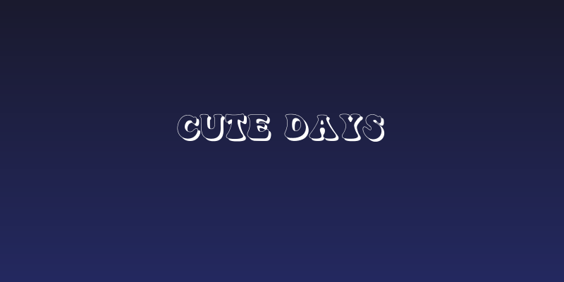 Cute Days Social Header