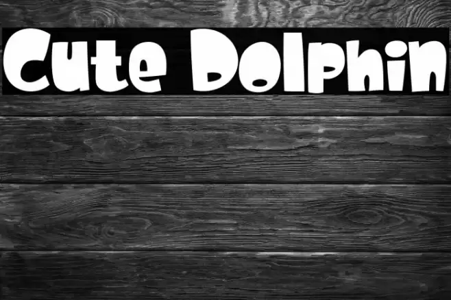 Cute Dolphin Fonte examples