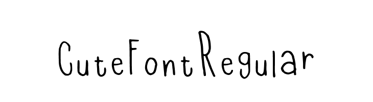 Cute Font Regular  フリーフォントのダウンロード