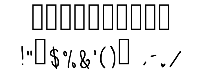 Cute Font Regular Font OTHER CHARS