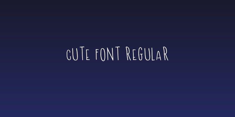Cute Font Regular Social Header
