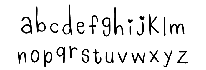 Cute Font Regular Font LOWERCASE