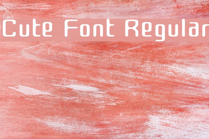 Cute Font Regular Font examples