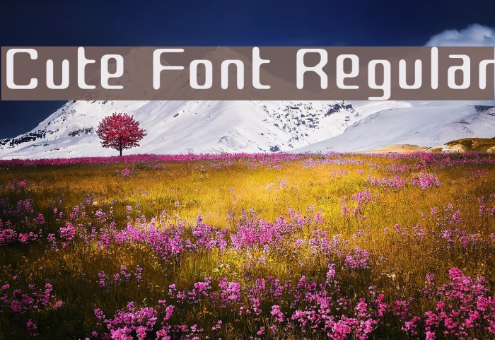 Cute Font Regular Font examples