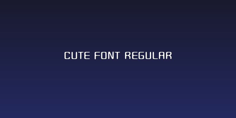 Cute Font Regular Social Header
