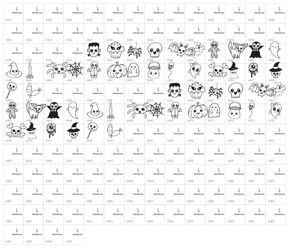 Cute Halloween Drawings Character Map