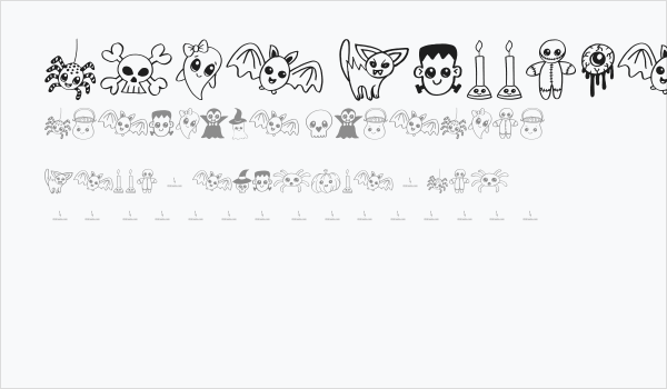 Cute Halloween Drawings Business Card