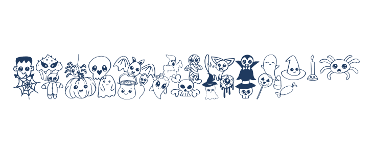 Cute Halloween Drawings Lowercase