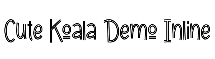 Cute Koala Demo Inline  Скачать бесплатные шрифты