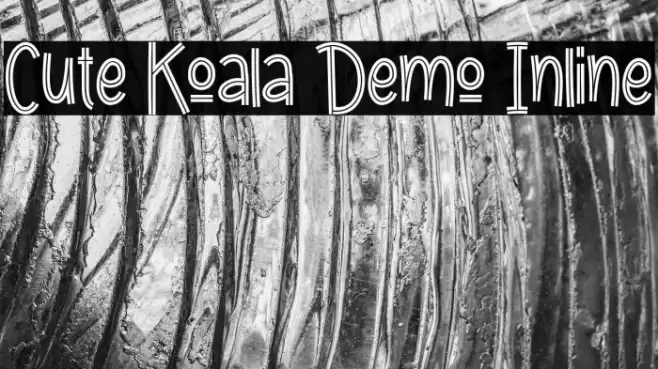 Cute Koala Demo Inline Font examples