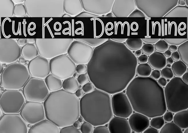 Cute Koala Demo Inline Font examples