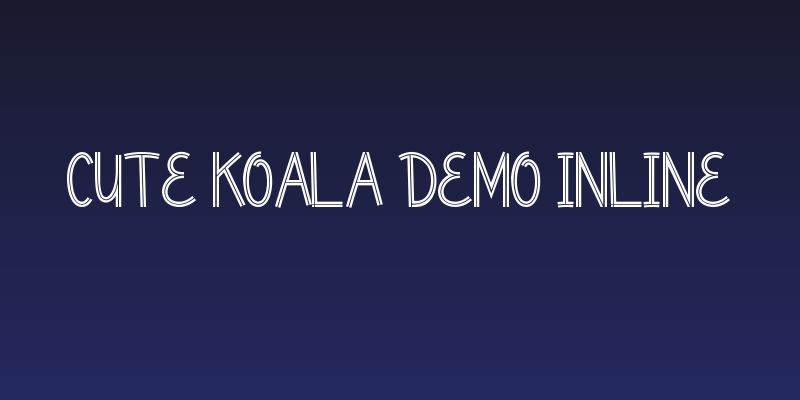 Cute Koala Demo Inline Social Header