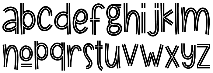 Cute Koala Demo Inline Font LOWERCASE