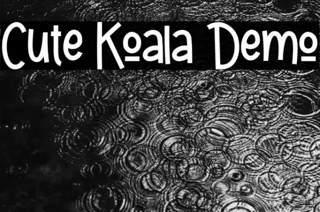 Cute Koala Demo Font examples