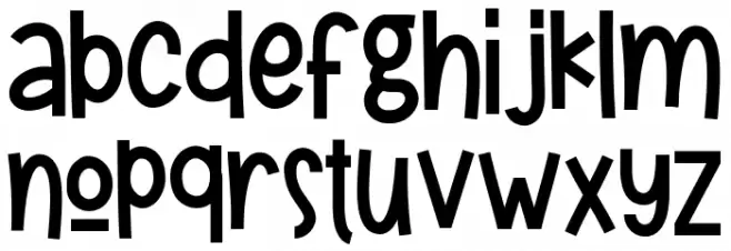 Cute Koala Demo Schriftart Kleinbuchstaben