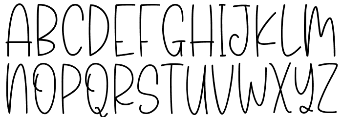 Cute Leisha Font UPPERCASE