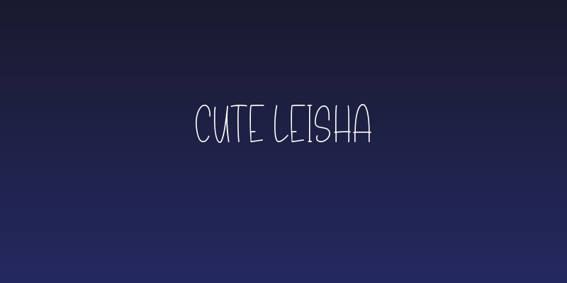 Cute Leisha Social Header