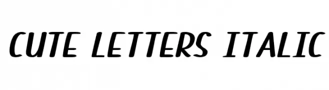 Cute Letters Italic  les polices de caractères gratuit tlcharger