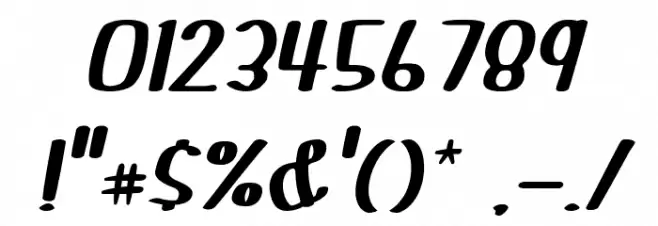 Cute Letters Italic Font OTHER CHARS