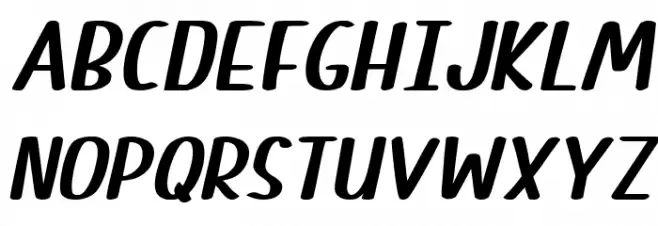 Cute Letters Italic Polices MAJUSCULES