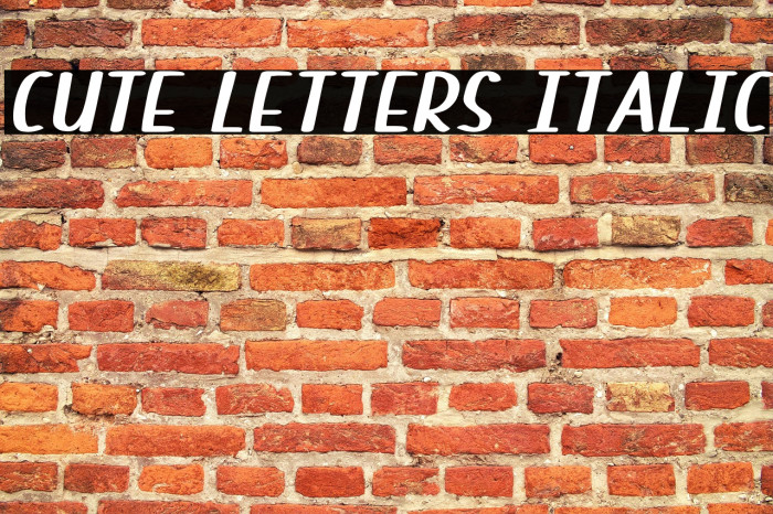 Cute Letters Italic Example 1