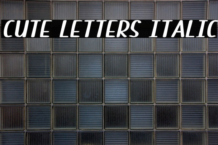 Cute Letters Italic Example 2