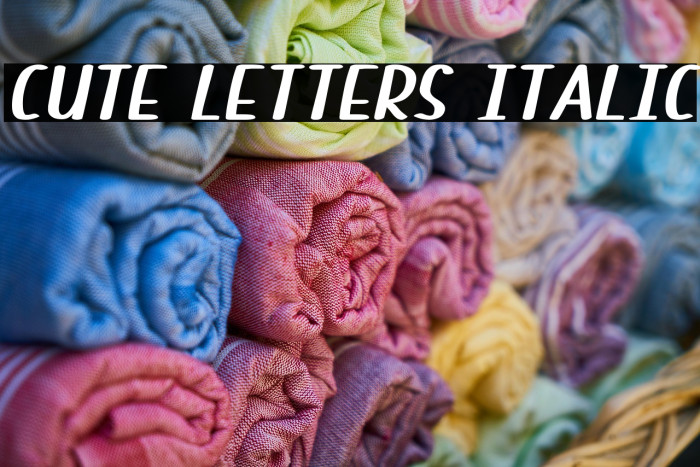 Cute Letters Italic Example 3