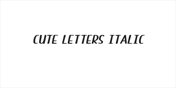 Cute Letters Italic Logo