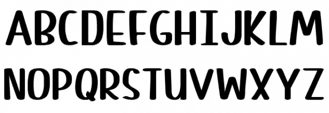 Cute Letters フォント 大文字