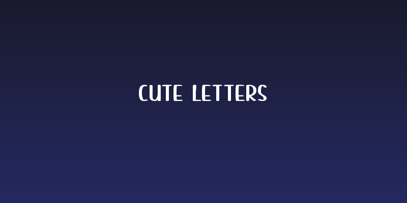 Cute Letters Social Header