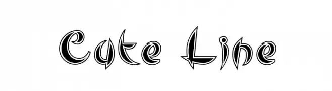 Cute Line  Frei Schriftart Herunterladen