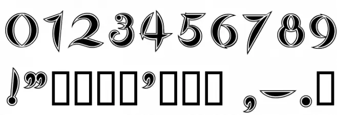 Cute Line Font OTHER CHARS