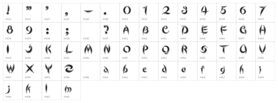 Cute Line Character Map
